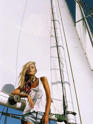 Barbara Di Creddo On A Beach And Yacht