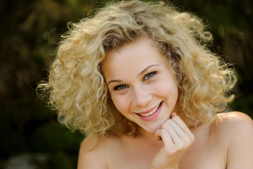 Cute curly-haired blonde Helena 13