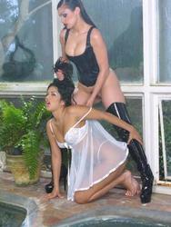 Lesbian Babes Poolside Action 14