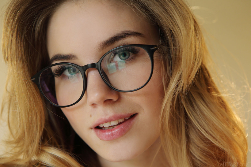 The Ukrainian Darling Smiles As She Tugs On The Pink Top 09